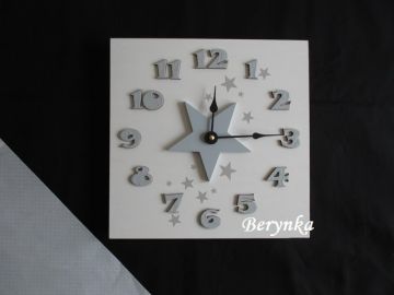 Hodiny s hvězdičkou - kulaté/čtvercové