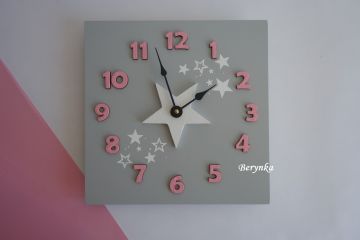 Hodiny s hvězdičkou - kulaté/čtvercové