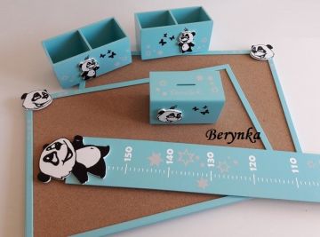 Dřevěné dekorace - panda