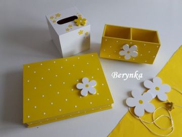 Dřevěné dekorace - žluté