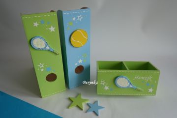 Dřevěný šanon - tenisový