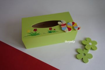 Dřevěné dekorace - zeleno-žluté se zvířátky