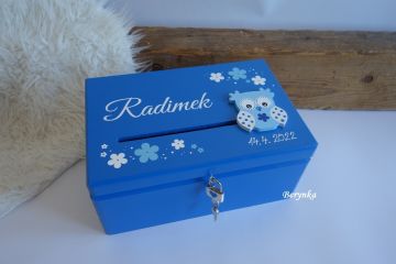 Pokladnička - bedýnka se sovičkou