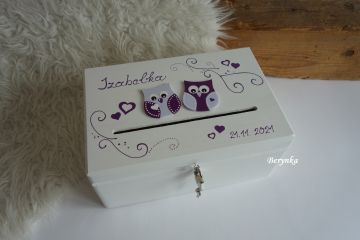 Pokladnička - bedýnka se sovičkou