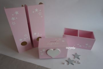 Dřevěné dekorace s hvězdičkami