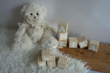 Dřevěné kostičky přírodní