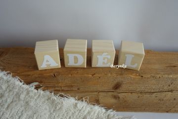 Dřevěné kostičky přírodní