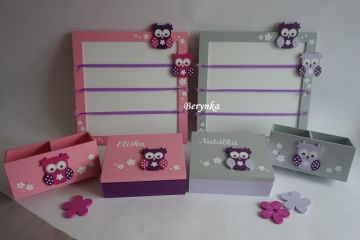 Dekorace se sovičkami - pro dvě sestřičky