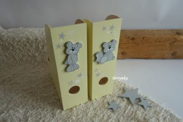 Dřevěný šanon s medvídkem