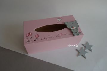 Krabička na kapesníky s méďou