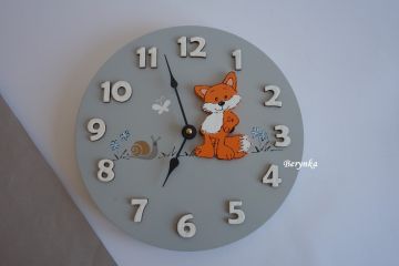 Hodiny s liškou - kulaté/čtvercové