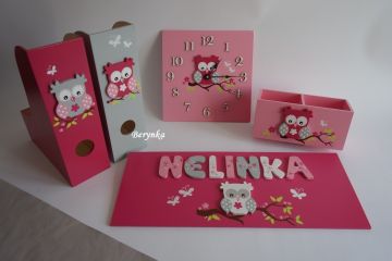 Dekorace se sovičkou na větvičce