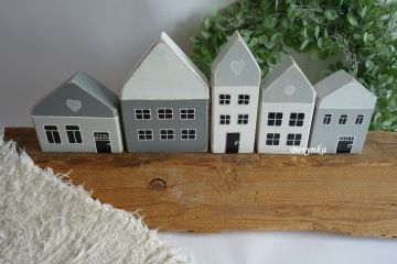 Domečky - šedé odstíny