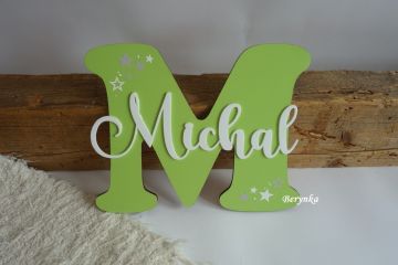 Dřevěné písmeno se jménem