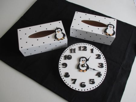 Dřevěné dekorace - s tučňákem