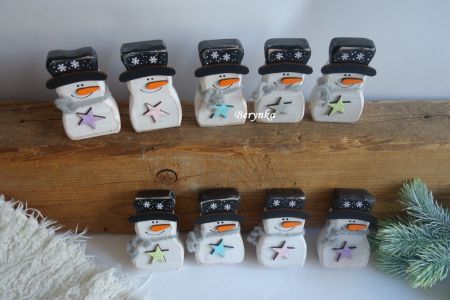 Dřevěný sněhulák