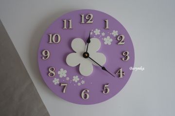 Hodiny s kytičkou - kulaté/čtvercové