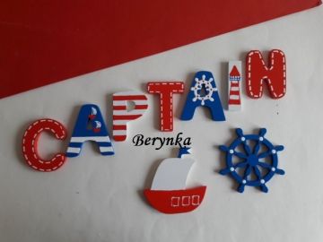 Dřevěná písmenka "s námořnickými obrázky"