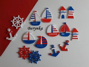 Dřevěná písmenka "s námořnickými obrázky"