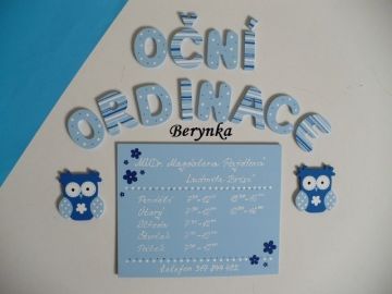 Dřevěná písmenka "proužky a puntíky"