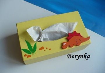Krabička na kapesníky s dinosaurem