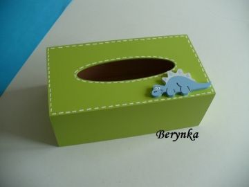 Krabička na kapesníky s dinosaurem