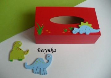 Krabička na kapesníky s dinosaurem