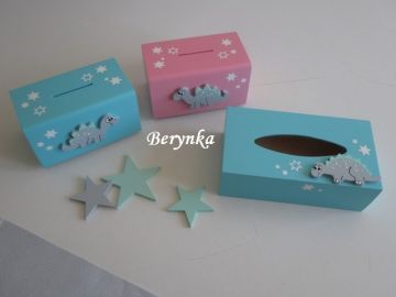 Krabička na kapesníky s dinosaurem