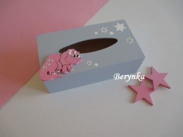 Krabička na kapesníky s dinosaurem