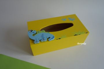 Krabička na kapesníky s dinosaurem