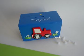 Dřevěná pokladnička pro děti