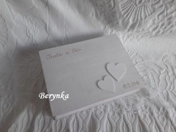 Svatební krabička patinovaná s krajkou