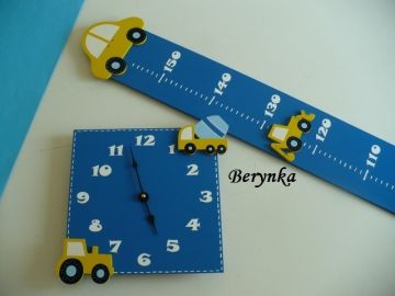 Dřevěné dekorace - modro-žlutá