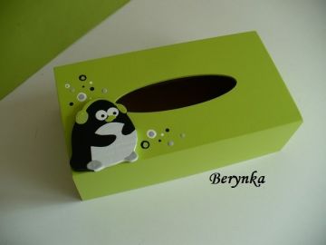 Krabička na kapesníky s tučňákem