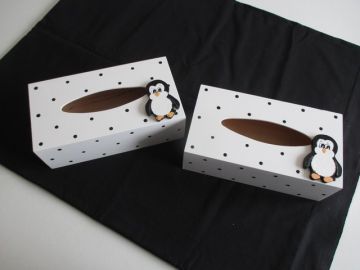 Krabička na kapesníky s tučňákem