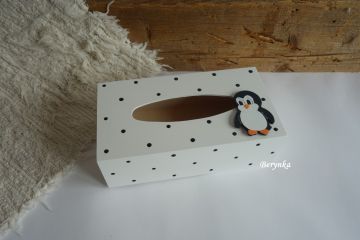 Krabička na kapesníky s tučňákem