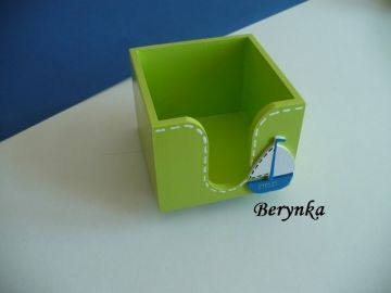 Krabička na poznámkové bločky s lodičkou