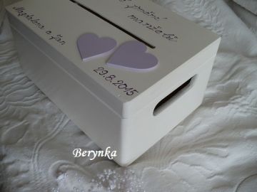 Svatební bedýnka - levandulová v patině