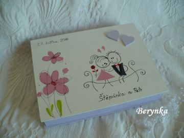 Svatební krabička s obrázkem podle oznámení