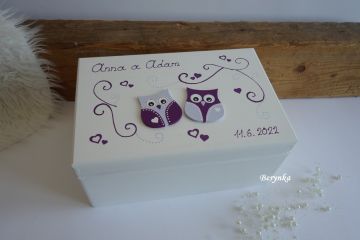 Svatební bedýnka se sovičkami