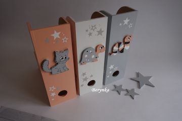 Dřevěný šanon se zvířátky