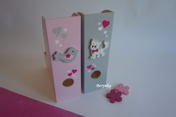 Dřevěný šanon se zvířátky