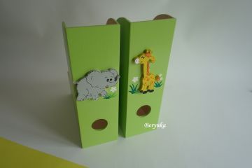 Dřevěný šanon se zvířátky