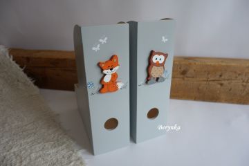 Dřevěný šanon se zvířátky