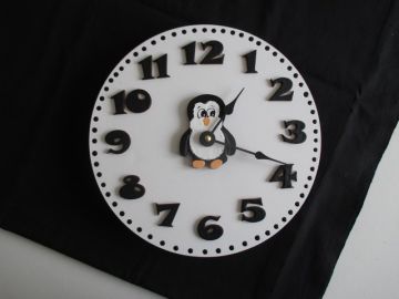 Dřevěné dekorace - s tučňákem