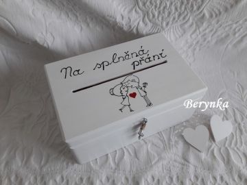 Svatební bedýnka s postavami - podle oznámení