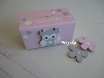 Pudrová růžová se šedou