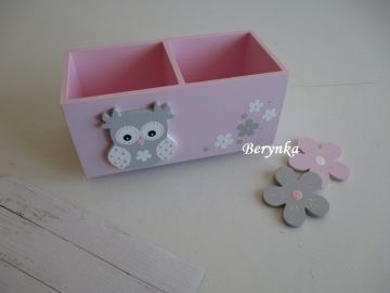 Pudrová růžová se šedou