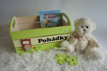 Dřevěná bedýnka se sovičkou - v různých barvách