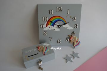 Dřevěné dekorace s jednorožcem